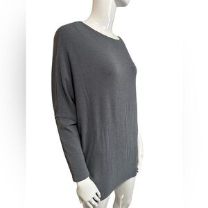 CHARLOTTE AVERY Soft Knit Dolman Top – Size Large – Grey